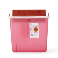 Cardinal 85131 In-Room Sharps Container, 1.25 gal, 11 x 10-3/4 x 4-3/4 in (CS)