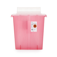 Cardinal 85221R In-Room Sharps Container, 3 gal, 16-1/4 x 13-3/4 x 6 in (CS)