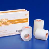 Kendall Hypoallergenic Clear Cardinal 8533C-Kendall Plastic Medical Tape, -1/2 in x 10 yd, Transparent, Tapes & (BX/24)