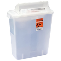 Cardinal 8536SA SharpStar In-Room Sharps Container, 3 gal, 16-1/2 x 13-3/4 x 6 in (CS)
