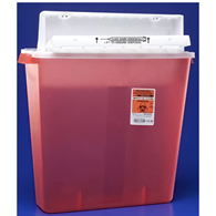 Cardinal 8541SA SharpStar In-Room Sharps Container, 4 gal, 18-1/2 x 16-1/2 x 6 in (CS)