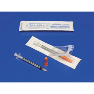 Monoject Cardinal 8881600145-Monoject Insulin 0.3 mL Syringe with Needle, 29 Gauge, -1/2 in Needle Length, Syringes (BX/100)