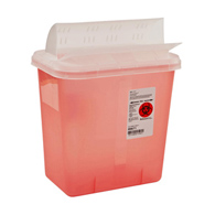 Cardinal 89651 SharpSafety Sharps Container, 2 gal, 12-3/4 x 7-1/4 x 10-1/2 in (CS)