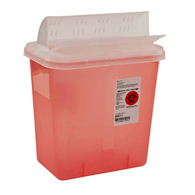 Cardinal 89671 SharpSafety Sharps Container, 2 gal, 10 x 10-1/2 x 7-1/4 in (CS)