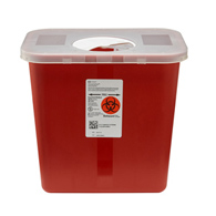 Cardinal 8970 SharpSafety Sharps Container, 2 gal, 10 x 7-1/4 x 10-1/2 in (CS)