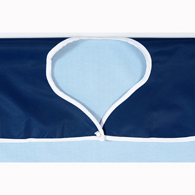 CareActive 9988-0-LBL Terry/Waterproof Crumb Catcher Bib-Light Blue