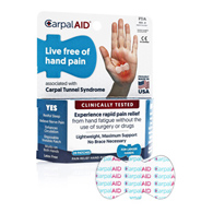 Carpal AID Patch Carpal AID SM20PK-CarpalAid Patch Hand-Based Carpal Tunnel Support, Small, Wrist, Hand & Finger (PK/20)