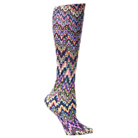 Celeste Stein Womens 18" Trouser Sock-Blue Fleur Missoni