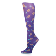 Celeste Stein Womens 18" Trouser Sock-Golden Pineapple