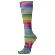 Celeste Stein Womens 18" Trouser Sock-Mixed Stripes