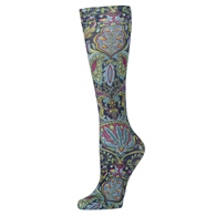 Celeste Stein Womens 18" Trouser Sock-Bright Versache