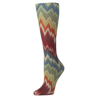 Celeste Stein Womens 18" Trouser Sock-Fall Chevron