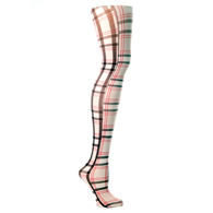 Celeste Stein Womens Tights-Regular-Nude Plaid