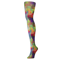 Celeste Stein Womens Tights-Regular-Watercolor Tiles