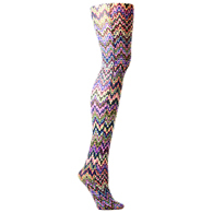 Celeste Stein Womens Tights-Queen-Blue Fleur Missoni