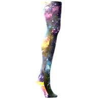 Celeste Stein Womens Tights-Queen-Multi Planets