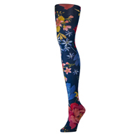 Celeste Stein Womens Tights-Queen-Navy Paradise