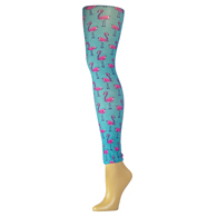 Celeste Stein Womens Leggings-Regular-Flamingos and Pearls