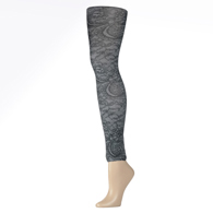 Celeste Stein Womens Leggings-Queen-Midnight Lace