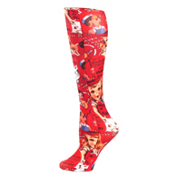 Celeste Stein Womens 10" Ankle Sock-Vintage Hearts