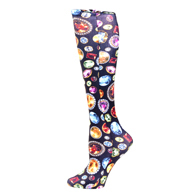 Celeste Stein Womens 10" Ankle Sock-Bedazzled Black
