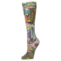 Celeste Stein Kids 15" Knee Sock-Black Oilescent