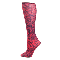 Celeste Stein Womens 15-20 mmHg Compression Sock-Rouge Lace