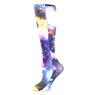 Celeste Stein Womens 15-20 mmHg Compression Sock-Multi Planets