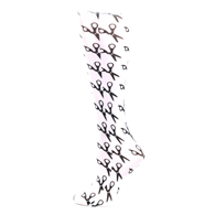 Celeste Stein Womens 15-20 mmHg Compression Sock-White Scissors