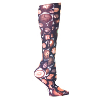 Celeste Stein Womens 15-20 mmHg Compression Sock-Chocolates