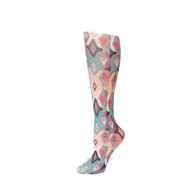Celeste Stein Womens 8-15 mmHg Compression Sock-Abstract Argyle
