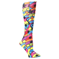 Celeste Stein Womens 20-30 mmHg Compression Sock-Rainbow 60's