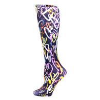 Celeste Stein Womens 20-30 mmHg Compression Sock-Regular-Black Luvy