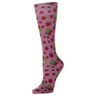 Celeste Stein Womens 20-30 mmHg Compression Sock-Strawberry Jam