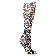 Celeste Stein Womens 8-15 mmHg Compression Sock-Queen-Black Fountain