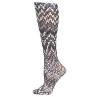 Celeste Stein Compression Sock-Queen-Black White Fleur Missoni