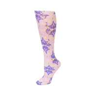 Celeste Stein Womens 15-20 mmHg Compression Sock-Queen-Purple Ensemble
