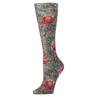 Celeste Stein Womens 15-20 mmHg Compression Sock-Queen-Tiger Rose