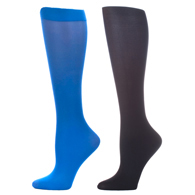 Celeste Stein 15-20 mmHg Compression Sock-Queen-Royal Black (2 Pack)