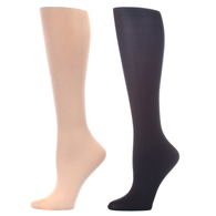 Celeste Stein 15-20 mmHg Compression Sock-Queen-Skin Black (2 Pack)