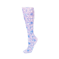 Celeste Stein Womens 8-15 mmHg Compression Sock-Queen-Blue Tile
