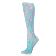 Celeste Stein 8-15 mmHg Compression Sock-Queen-Flamingos N Pearls