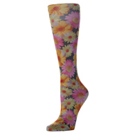 Celeste Stein Womens 8-15 mmHg Compression Sock-Queen-Daisies