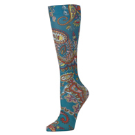 Celeste Stein Womens 8-15 mmHg Compression Sock-Queen-Paisley Dance