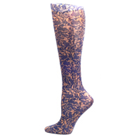 Celeste Stein Womens 20-30 mmHg Compression Sock-Queen-Navy Damask