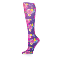 Celeste Stein Womens 20-30 mmHg Compression Sock-Queen-Navy Daisy