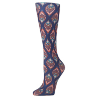 Celeste Stein Womens 20-30 mmHg Compression Sock-Queen-Fall Peacock