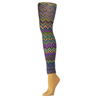 Celeste Stein Womens Leggings-Blue Fleur Missoni