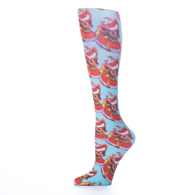 Celeste Stein Womens 20" Trouser Sock-Pixel Rudolph