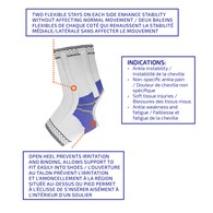 Champion 0063 Ankle Brace with Spiral Stays - White